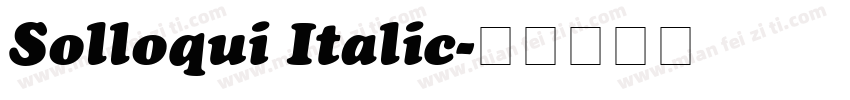 Solloqui Italic字体转换